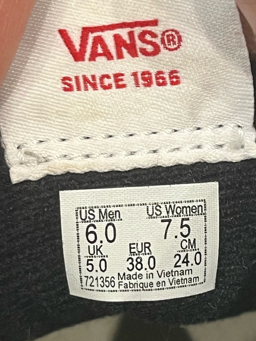 Vans | Off The Wall Hi Top Old Skool Skate Shoes Black Size Men 6 Women 7.5 - Picture 10 of 10